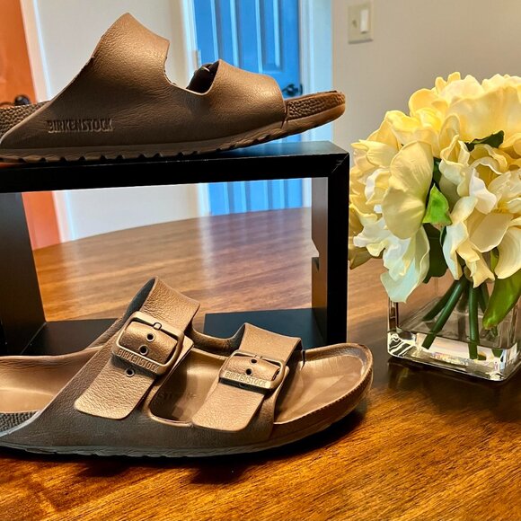Unisex Birkenstock Arizona Stealth Buckle Sandals Slides Women's 9 Men's 7 - Picture 2 of 7